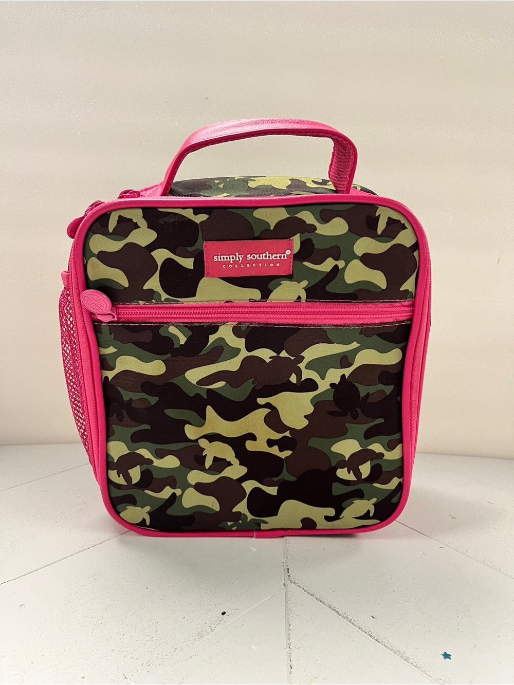 Simply Southern Pink Trim Camo Kids Lunch‎ Bag